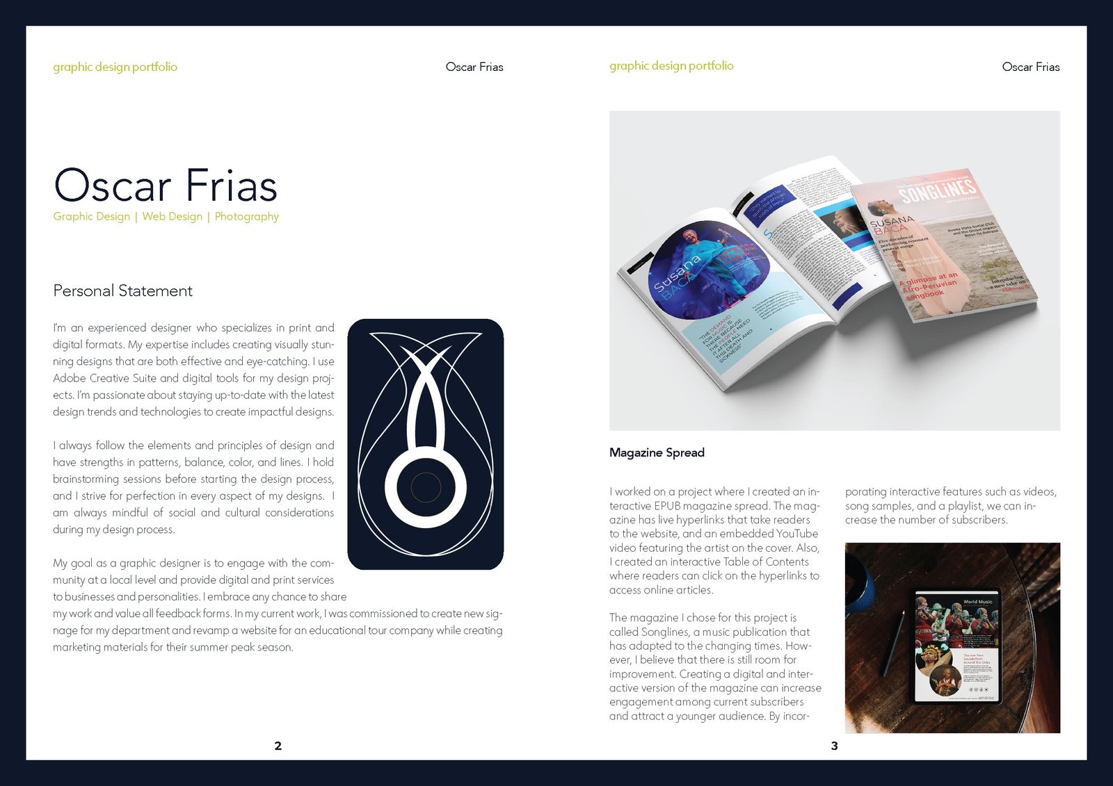 Graphic Design Portfolio Page 2